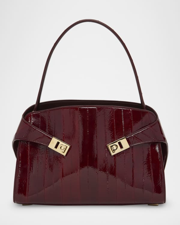 Ferragamo Prisma Leather Top-Handle Bag | Neiman Marcus