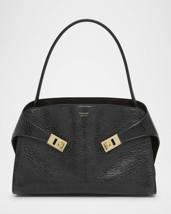 ハンドバッグ FERRAGAMO arch black matte leather bag Ferragamo | Arch black shoulder bag | Savannahs