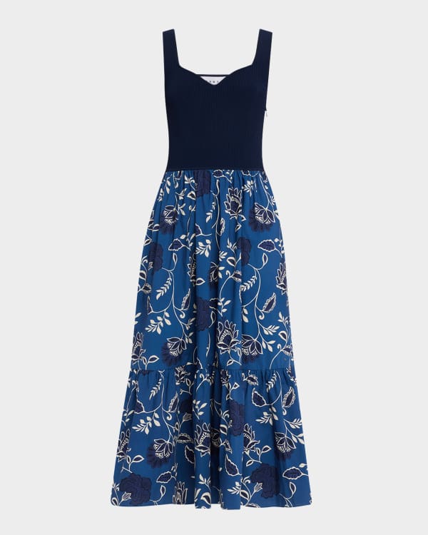 Cinq a Sept Randi Crystal Button Sleeveless Tweed Mini Dress