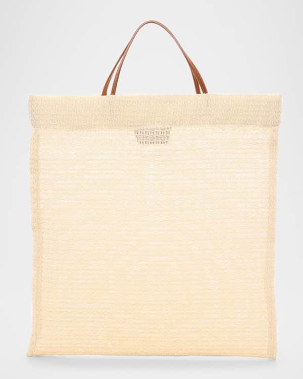 THE ROW Barn Tote Bag in Striped Mesh | Neiman Marcus