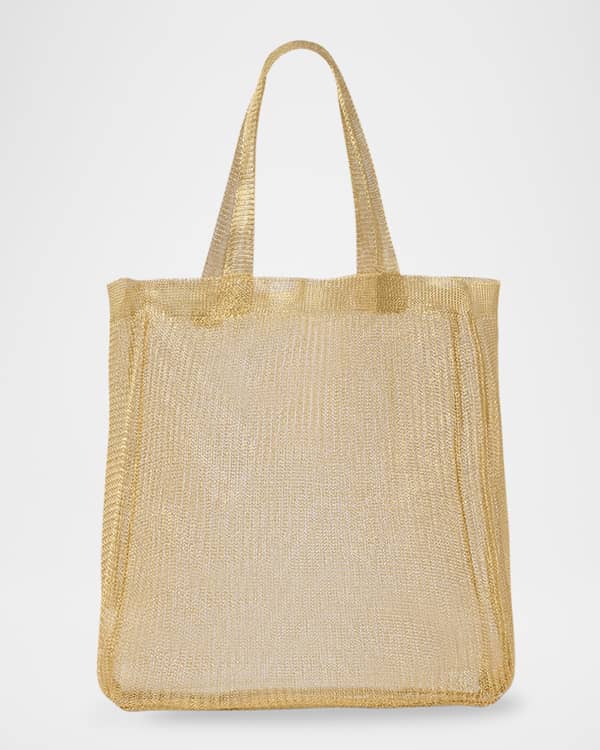 THE ROW Barn Tote Bag in Striped Mesh | Neiman Marcus