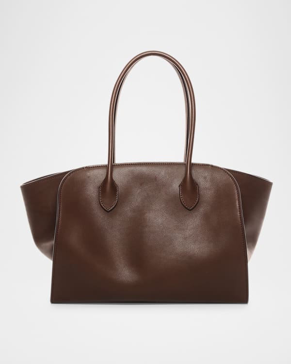 【国内発送】THE ROW トートバッグ Barn leather-trimmed tote THE ROW Barn Tote Bag in Striped Mesh | Neiman Marcus