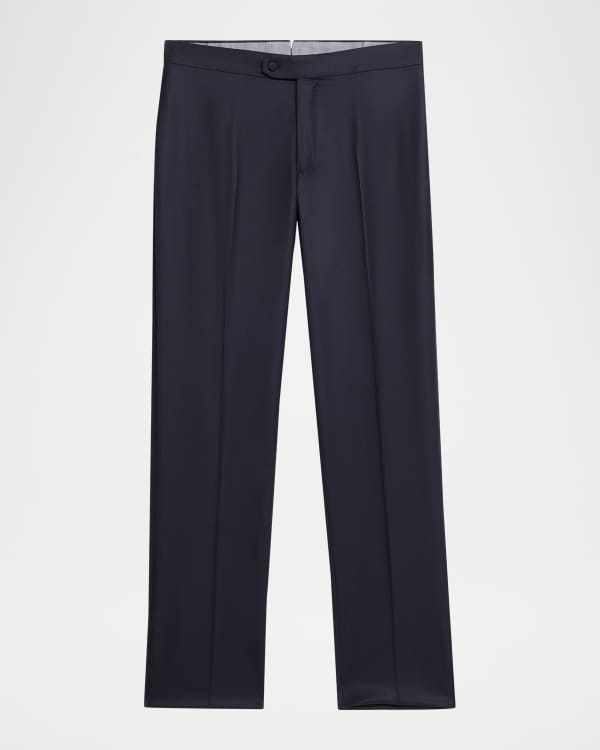 Emporio Armani Men's G-Line Flat Front Trousers | Neiman Marcus
