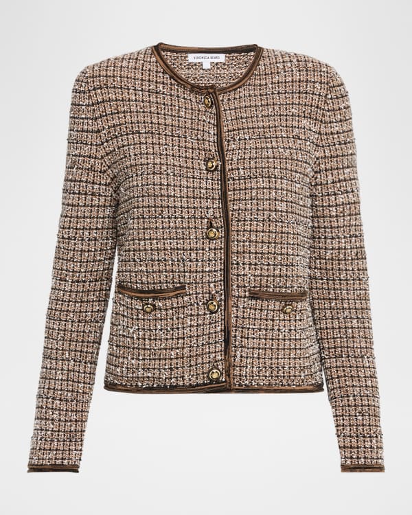 Lafayette 148 New York Boxy Metallic Jacquard Jacket