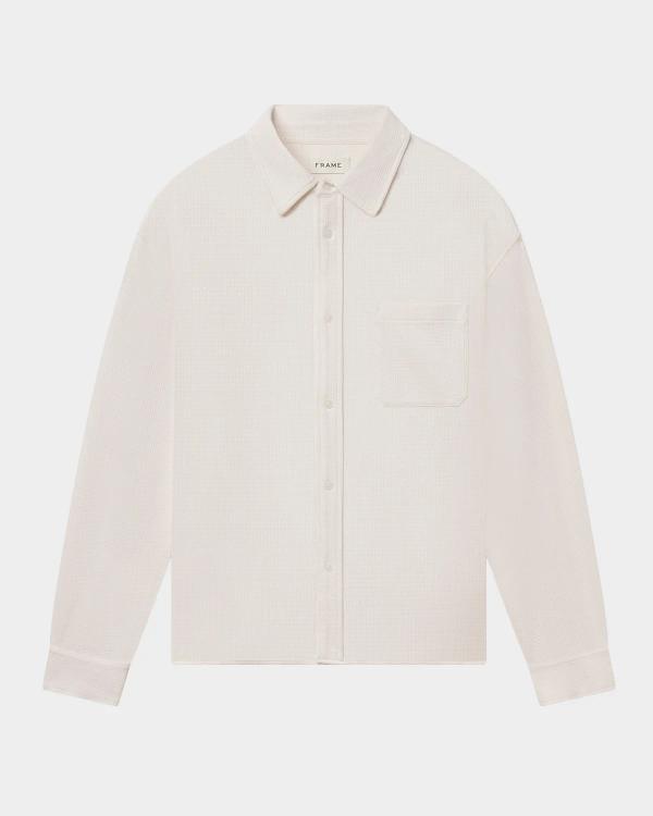 FRAME Men's Linen Double-Pocket Button-Down Shirt | Neiman Marcus