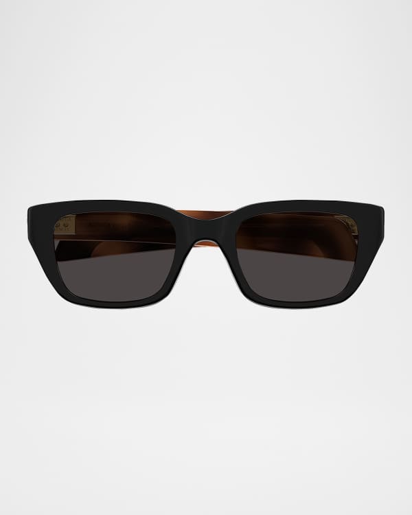 Bottega Veneta Men's Acetate Rectangle Sunglasses | Neiman