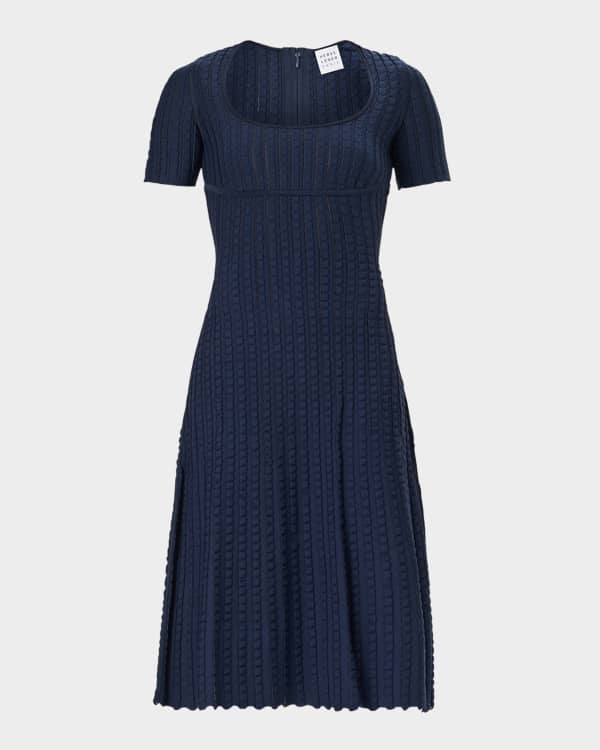Herve Leger Freya Bandage-Waist Long-Sleeve Midi Dress | Neiman Marcus