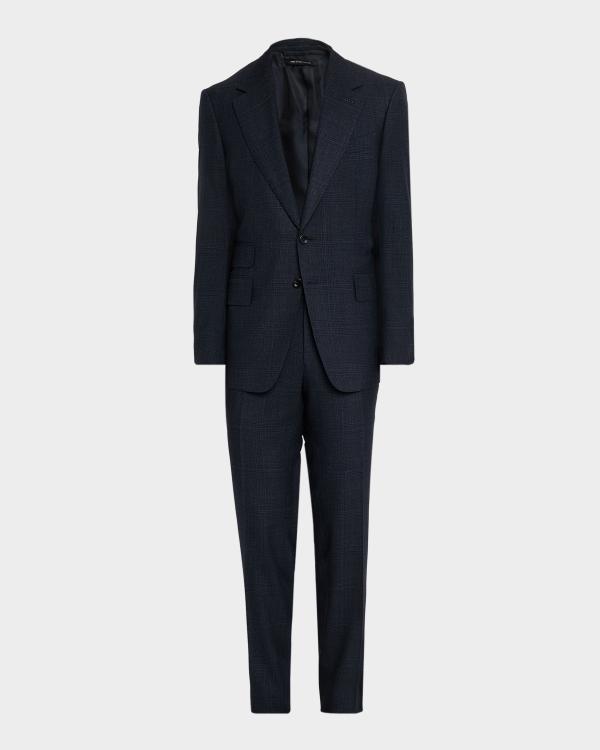 Giorgio Armani Men's Micro-Dot Wool-Blend Suit | Neiman Marcus