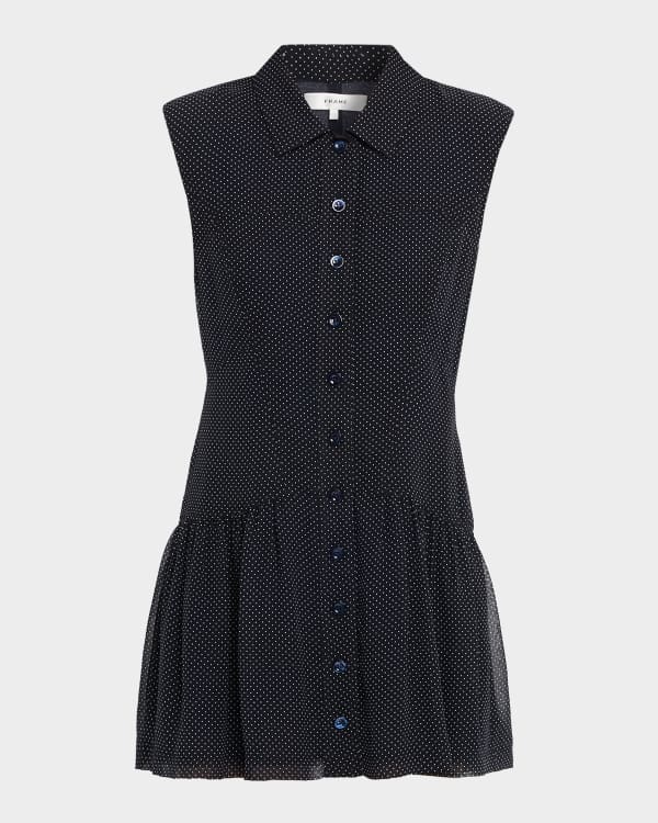 navy blue dress for baby girl FRAME A-Line Denim Shirtdress