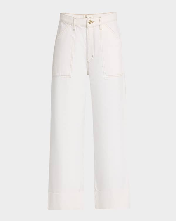 【Toteme】 Smocked high-riseスリムパンツ Toteme High-Rise Wide-Leg Cotton Drawstring Trousers