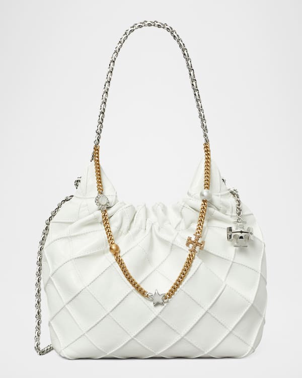 Tory Burch Mercer Small Zip Leather Shoulder Bag | Neiman Marcus