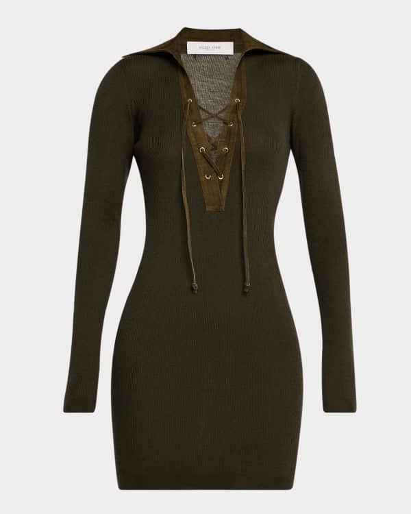Golden Goose Journey Button-Front Denim Midi Dress | Neiman Marcus