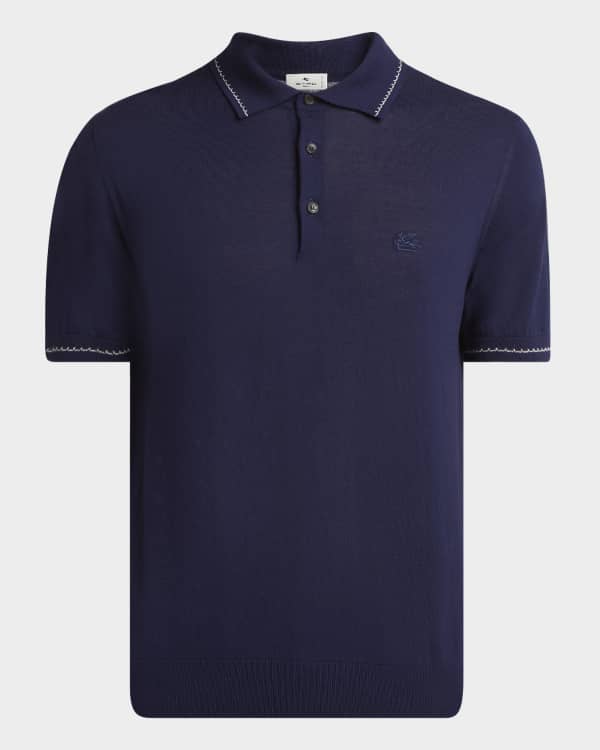 Etro Men's Paisley Polo Shirt | Neiman Marcus