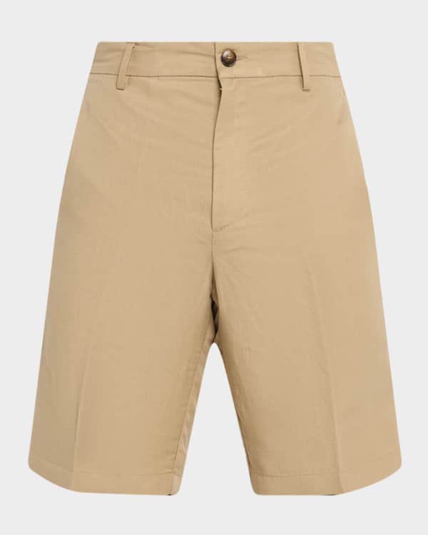 Bottega Veneta Men's Light Cotton Twill Shorts | Neiman Marcus