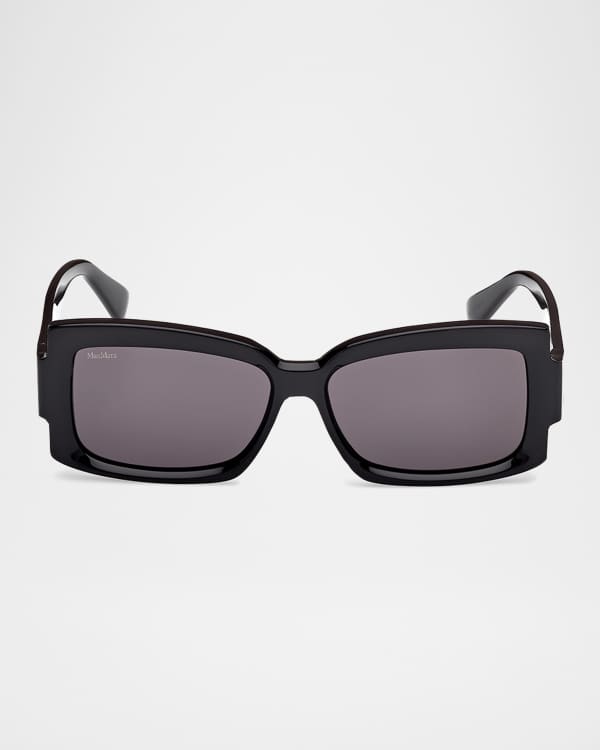 Saint Laurent Acetate Rectangle Sunglasses | Neiman Marcus