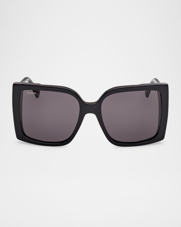 Max Mara Spark 6 Rectangle Acetate Sunglasses | Neiman Marcus display picture 3