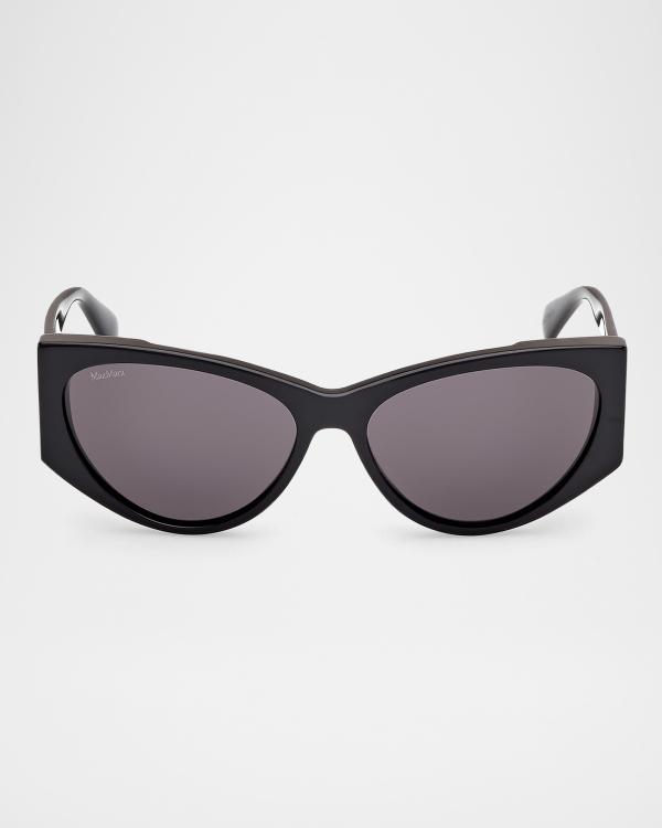 Max Mara Glimpse Tortoise Acetate Butterfly Sunglasses  display picture 3