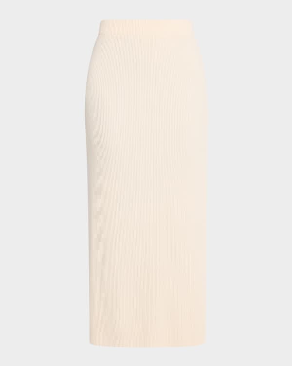 Side-Slit Satin Slip Skirt