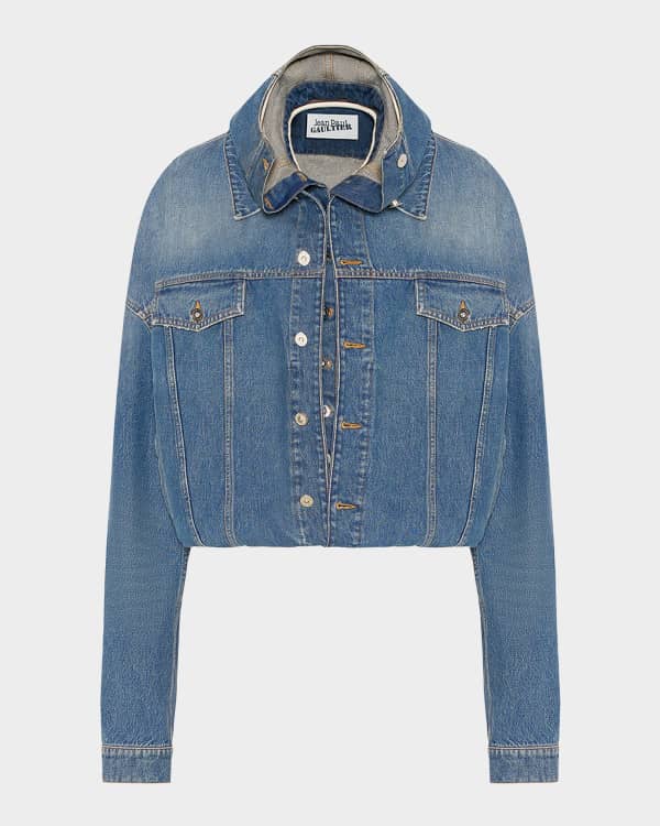 Flared Peplum Denim Jacket