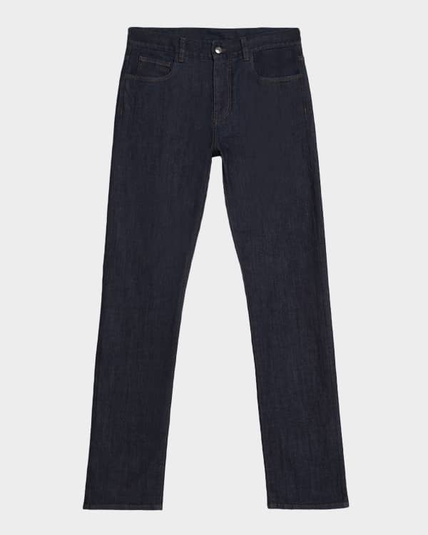 Prada Men's Five-Pocket Velvet Denim Jeans | Neiman Marcus