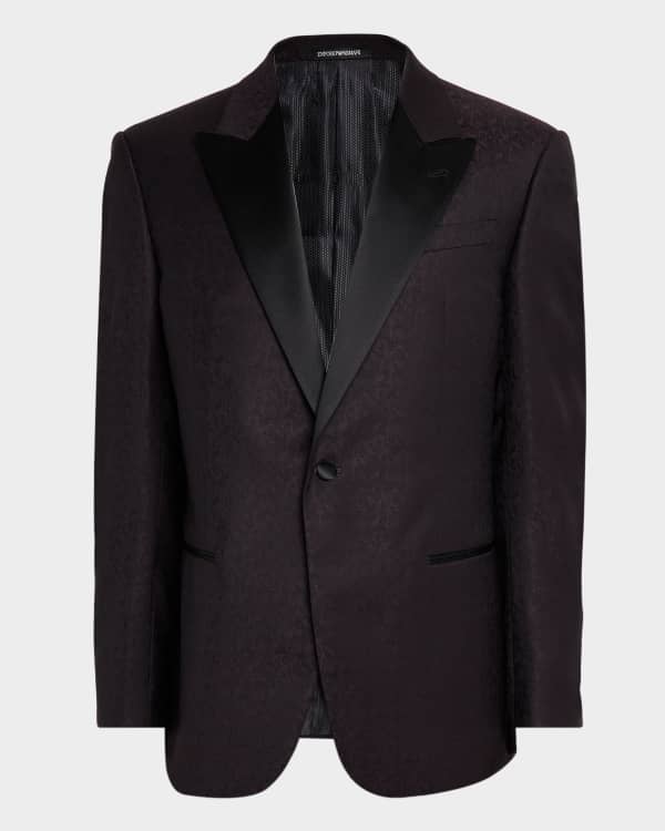 【美品】GIORGIO ARMANI☆テーラードジャケット☆黒タグ☆希少カラー☆ Giorgio Armani Men's Micro-Dot Peak Dinner Jacket | Neiman Marcus