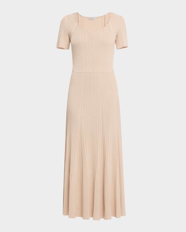 Theory Sleeveless Supima Cotton Fit & Flare Midi Dress | Neiman Marcus