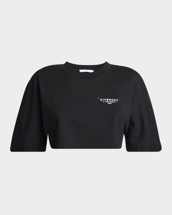 Givenchy Cropped T-Shirt with 4G Logo | Neiman Marcus