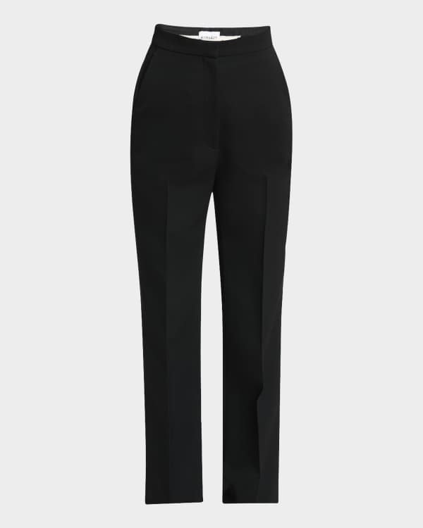 パンツ Yves Saint Laurent wool two-pleat pants Saint Laurent Double-Pleated Straight-Leg Wool Pants | Neiman Marcus