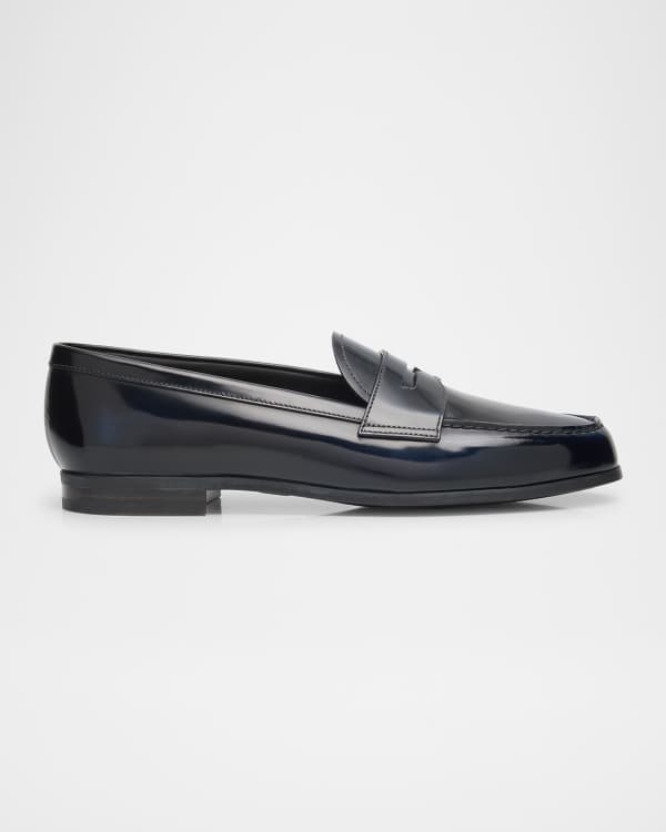ローファー・オックスフォード Church'S Church S Priscilla Loafers In Polished Leather Black Fumé Brushed Calfskin Loafer | Church's