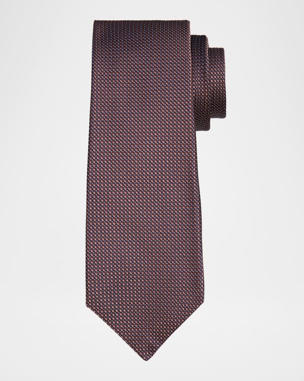 Kitonネクタイ Kiton Solid Silk Twill Tie, Navy | Neiman Marcus