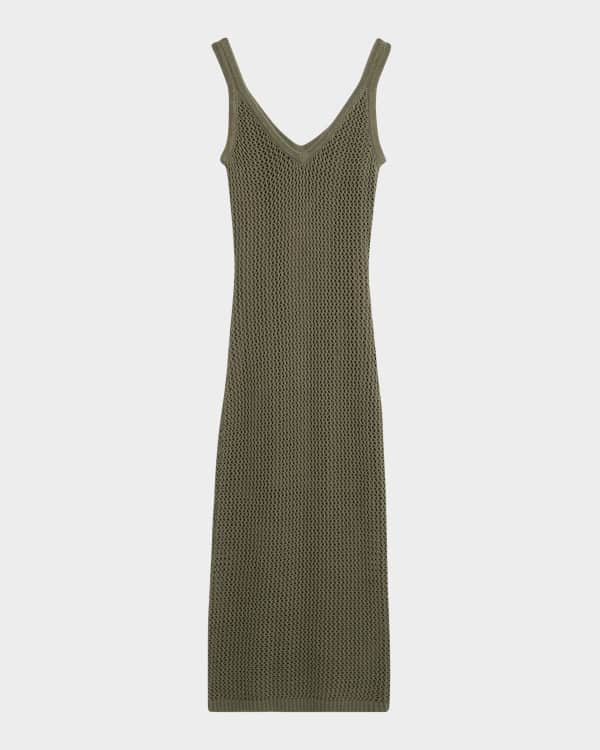 FRAME Cut-Out Knit Midi Dress | Neiman Marcus