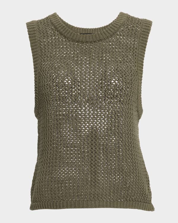 Tシャツ・カットソー TOTEME Compact knit tank biviscose blend top Compact knit tank black – TOTEME