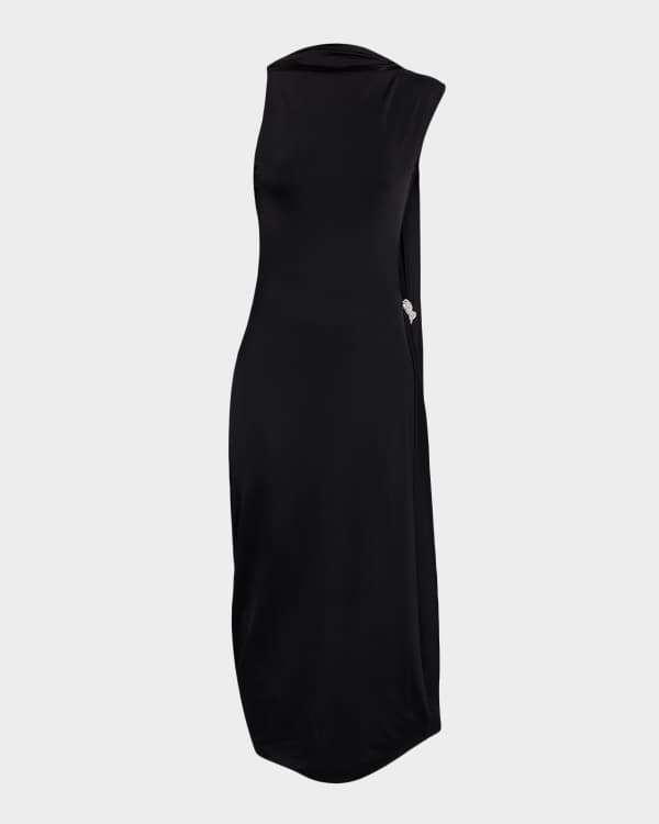 ワンピース Victoria Beckham SLEEVELESS DRAPED V-NECK MIDI Victoria Beckham Draped V-Neck Asymmetric Dress - Bergdorf