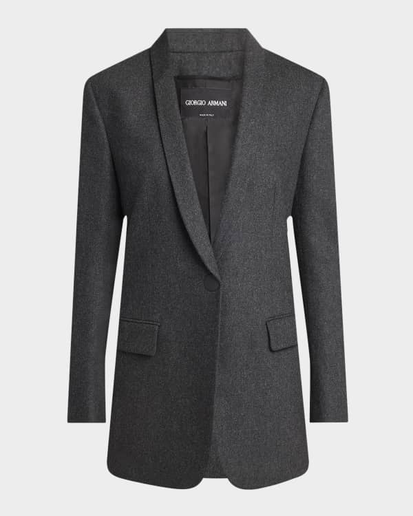 ★E.B.M★ Single Breasted Tailored Jacket EMP3WJK011 Jil Sander Single-Breasted Tailor-Made Jacket | Neiman Marcus