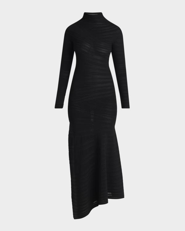 h and m ribbed jersey dress Gabriela Hearst Imagene Long-Sleeve Midi With Belt Jersey midi
