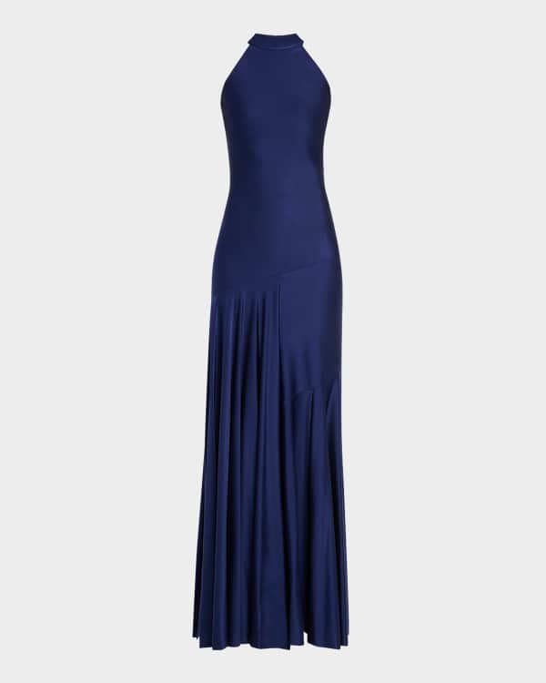 Ripple Draped Double-Layer Gown