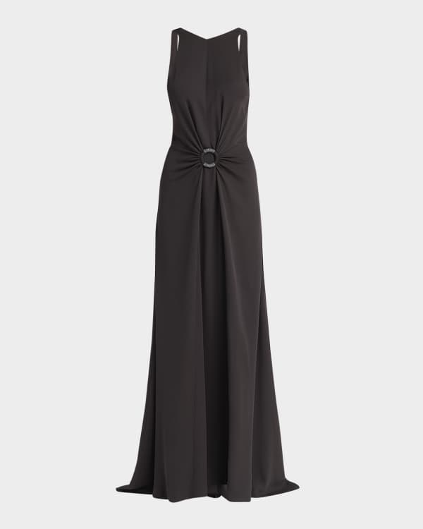 Giambattista Valli Pleated Off-The-Shoulder Silk Georgette Gown