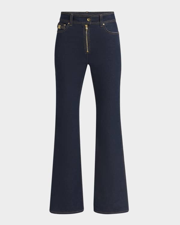 TOM FORD Mid-Rise Comfort Stone Washed Denim Flare Pants