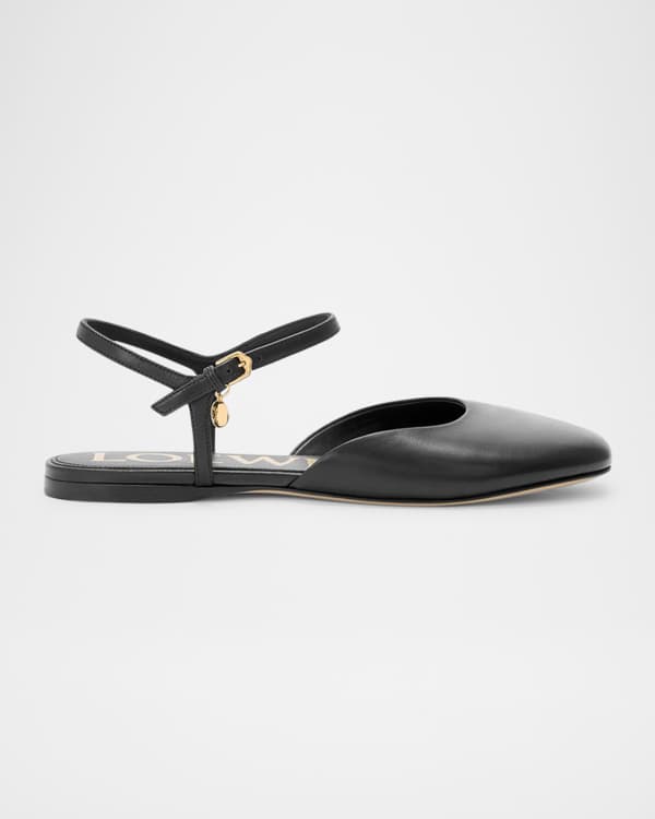 Ferragamo BALLERINA LINETTE Tストラップ レザーパンプス Ferragamo Linette Leather T-Strap Ballerina Flats | Neiman