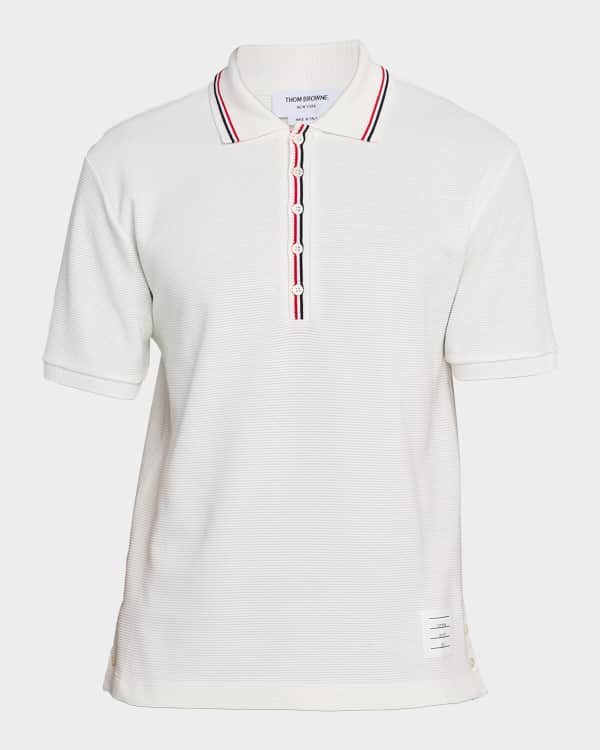 Thom Browne Men's Engineered 4-Bar Rugby Polo Shirt | Neiman