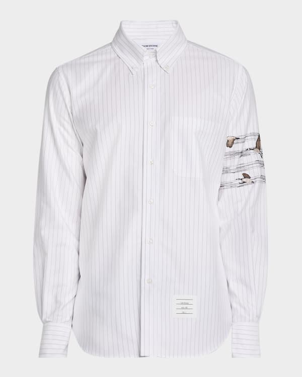 r*8様 THOM BROWNE x Neiman Marcus Thom Browne Men's Eco Filled Quilted Twill Overshirt