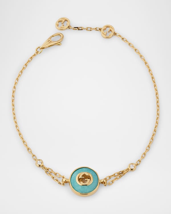 Gucci Interlocking G Bracelet With Multicolor Enamel