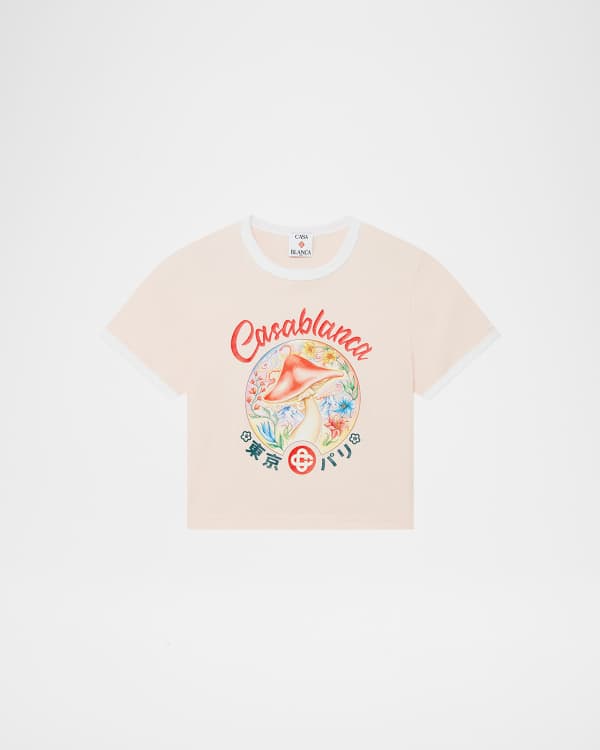 Tシャツ・カットソー CASABLANCA WOMEN La Musique Baby Tee Blue DHgate.com:Casablanca Graphic Tee: Elevate Your Style with