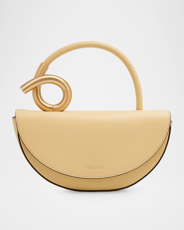 Azariah Leather Coil Top-Handle Bag