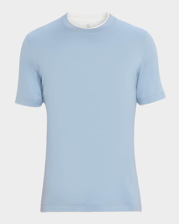 Tシャツ・カットソー Brunello Cucinelli Top In Seta Brunello Cucinelli Men's Long-Sleeve Logo Crewneck T-Shirt