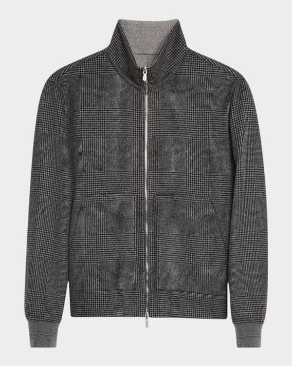 Brunello Cucinelli Men's Gabardine Button-Front Bomber