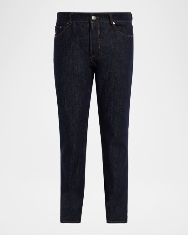 Valentino Garavani Men's V Logo Straight-Leg Jeans | Neiman