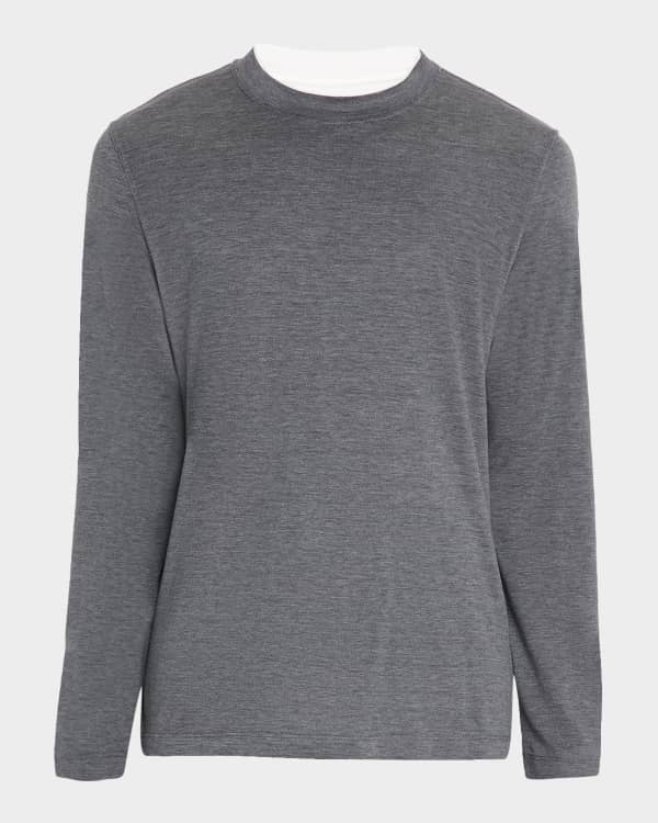 Dries Van Noten Men's Heston Hybrid Dress Shirt Long-Sleeve T