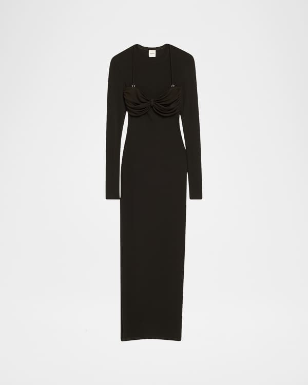 Rohe Off-Shoulder Drop-Waist Maxi Dress | Neiman Marcus