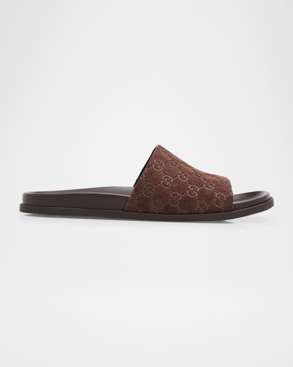 GG Men's Sandals Slide Multicolor Cowhide 724700